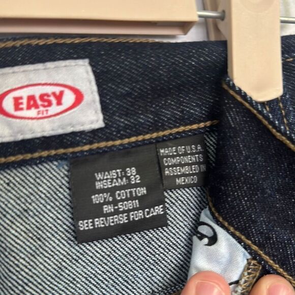 Vintage 90’s 2000’s Anchor Blue Men's Blue Easy Fit‎ Straight Leg Jeans Size 38 - Picture 7 of 7